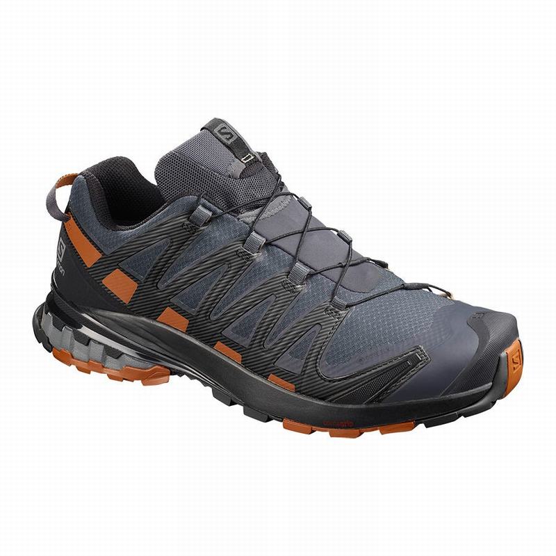 Salomon Israel XA PRO 3D V8 GORE-TEX WIDE - Mens Hiking Shoes - Dark Blue/Black (XSJL-14962)